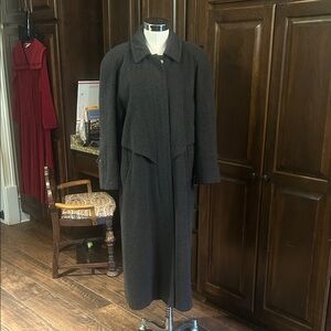 Vintage Sz 38 Loden 100% Wool Long Coat GVC
